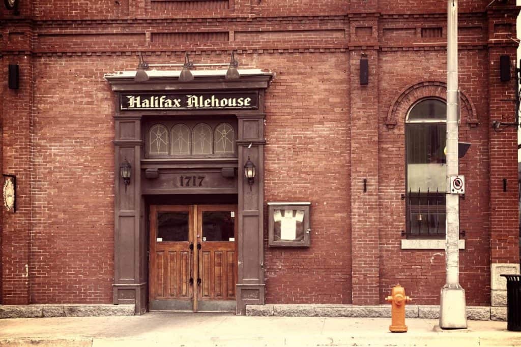 Facade of Halifax Alehouse Canada